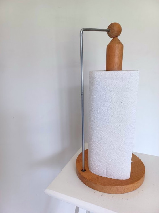 Image 1 of Bodum kitchen roll holder vintage '80s Danish design beech Carsten Jørgensen period