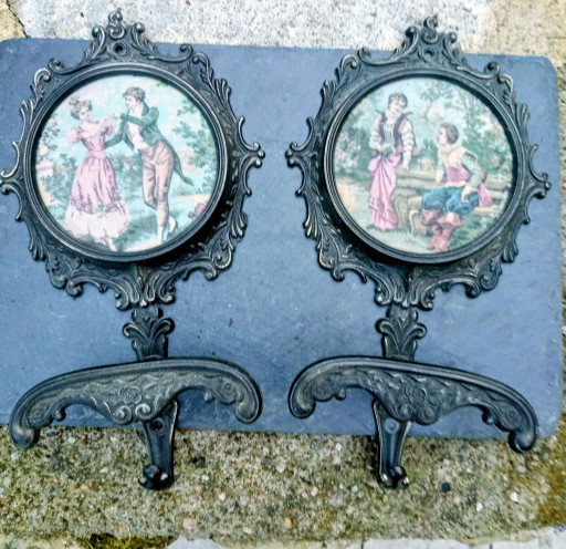 Pair of Rococo Wall Hooks Italy Vintage
