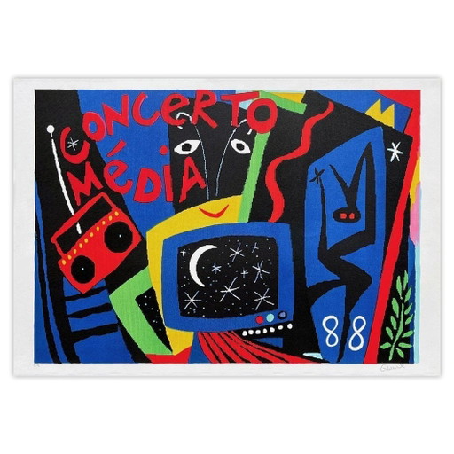 Michaël GAUMNITZ Concerto Media II Litografia firmata 1988