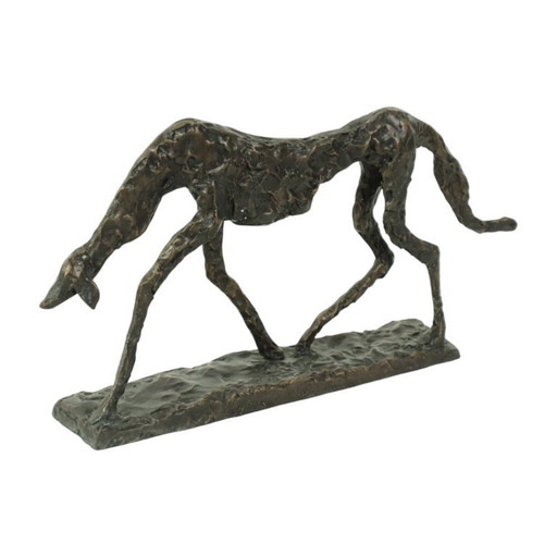 Bronze Statue After Alberto Giacometti Dog Sculpture 44cm