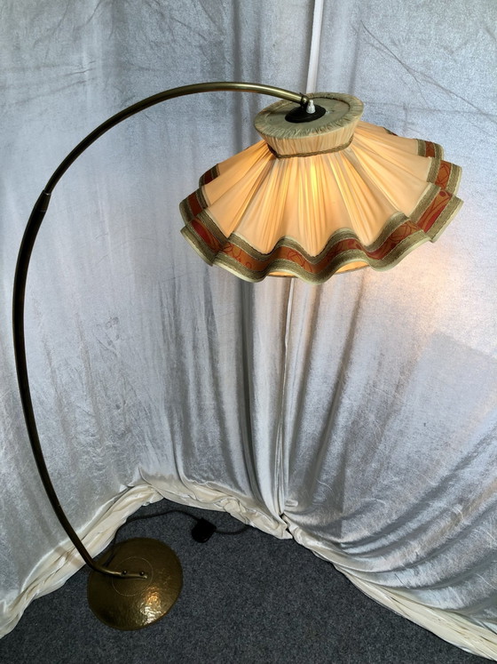 Mid Century Arc Floor Lamp Brass 50s 60s, Floor lights, Orange (photo 6 of 15)