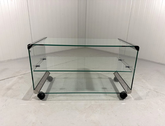 Image 1 of Mueble para equipos de audio, mueble para TV y mesa auxiliar de Gallotti&Radice, Tris 1971.