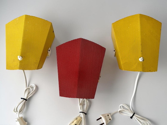 Rare set of 3 Perfolux Wall lights – Hiemstra & Evenblij, 1954 – Metal (photo 4 of 22)