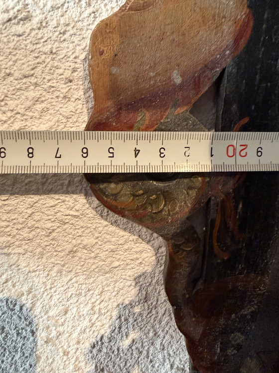 Image 1 of Antique grandfather clocks with a day movement and painted mermaids on the sides