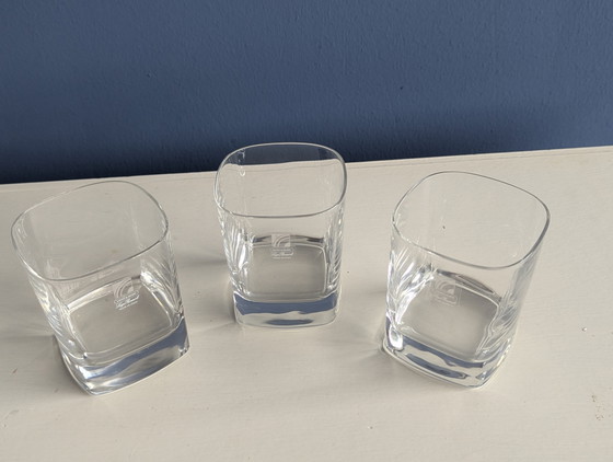 Image 1 of 3x vintage Italiaanse whiskey glazen 