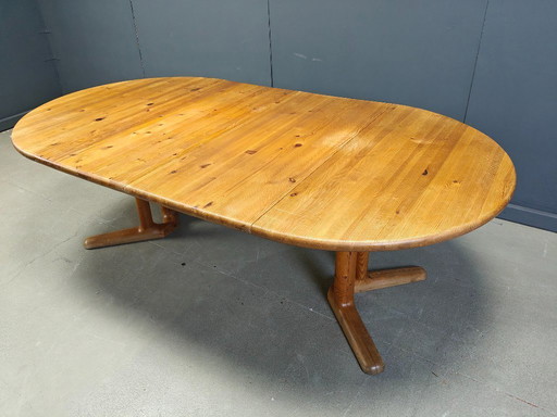 Rainer Daumiller style extendable pine wood  Dining Table, 1970s