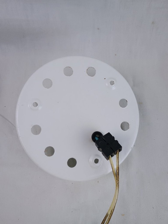 Image 1 of Vintage RZB Bubble Glass Ceiling Light 1970s - Industrial Wall Sconce Flush Mount German Design Opaline Textured Diffuser