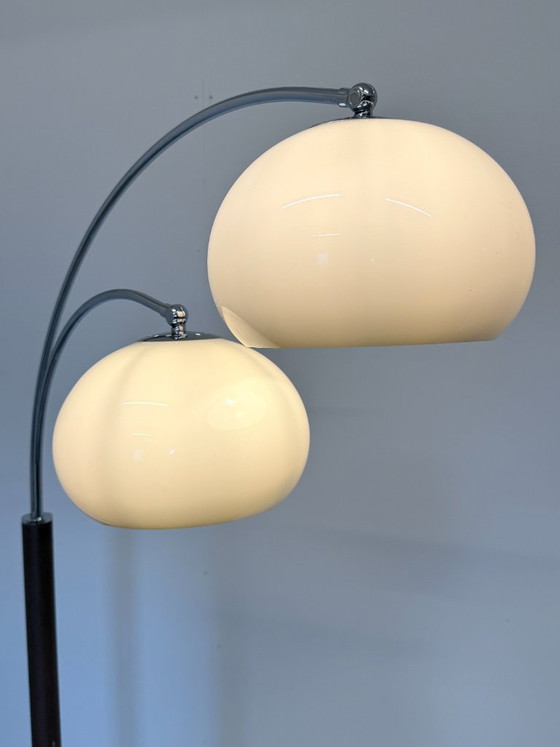 Dijkstra double arc Floor lights | 1970s – Metal, Chrome (photo 9 of 16)