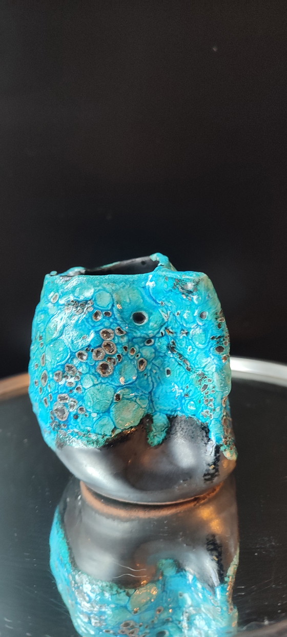 Image 1 of Small ceramic milk jug by Cyclope Emaux des Glaciers