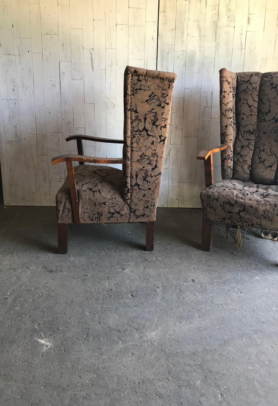 Set of Vintage Art Deco Lounge Chairs, 1930s – Chairs and lounge chairs (photo 6 of 7)
