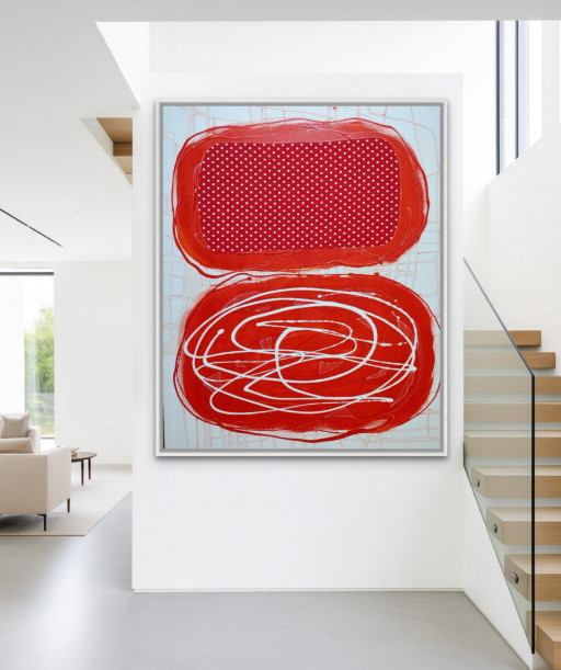 Antadze Abstract Composition XXL – schilderijen tekeningen, Canvas, Textile (photo 2 of 15)