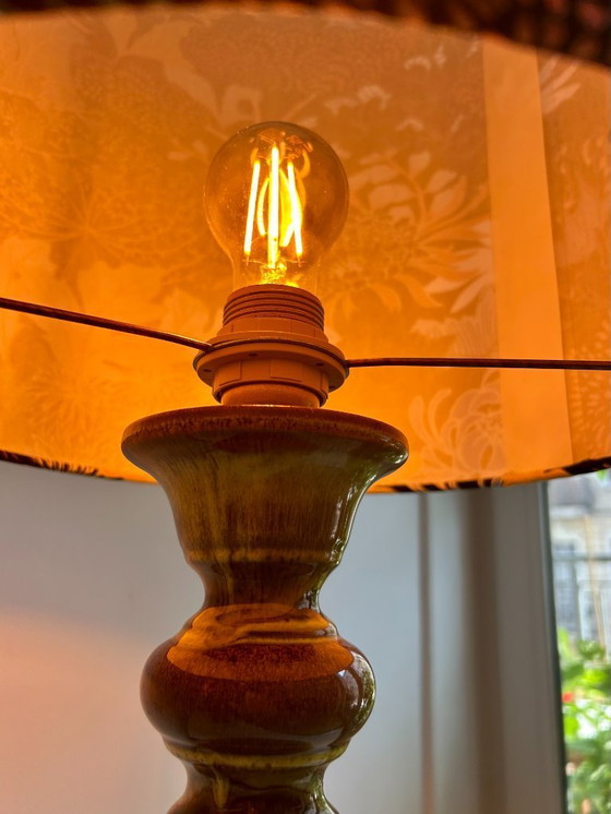 Image 1 of Juego de 2 lámparas: forma de pagoda de los años 60 con esmalte degradado verde