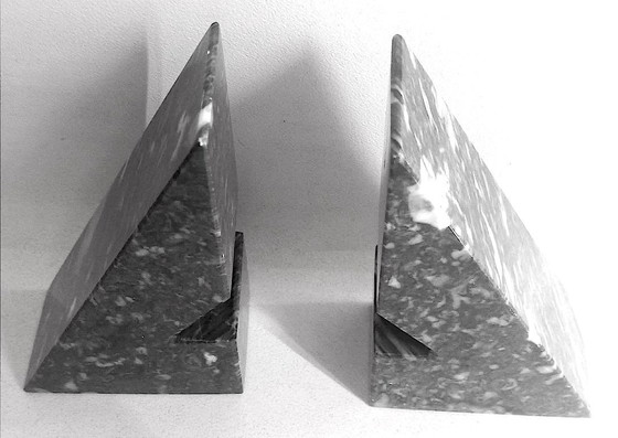 Image 1 of Paar Marmor-Buchstützen, 1970er Jahre