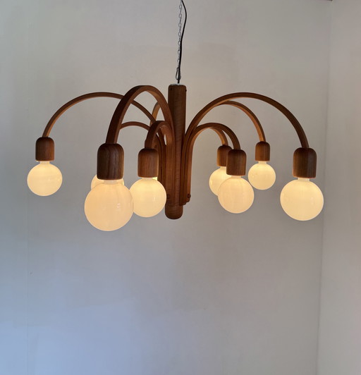 Vintage teak pendant lamp, Domus '70