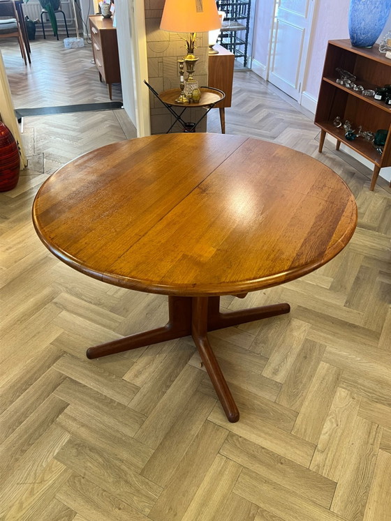 Vintage Teak Round Dining table, Ks Mobler, Denmark 1960s – Korup Stolefabrik, Wood (photo 2 of 10)