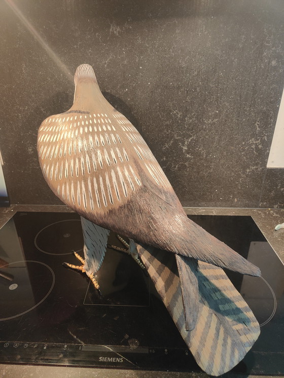 Image 1 of Águila perdicera/águila halcón elaborada con fibras naturales,