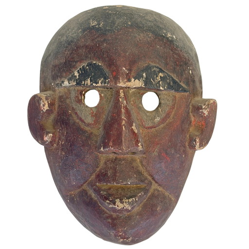 Ancienne masque de chaman népalais peint – Middle Hills – ca. 1900–1930