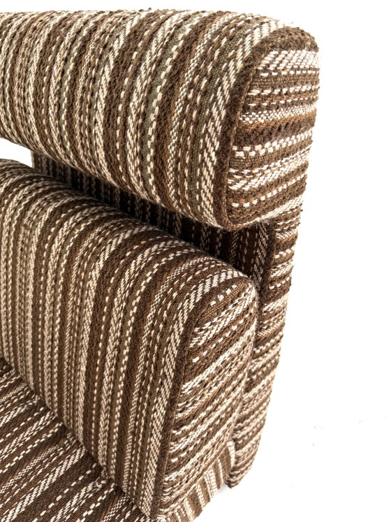 Fauteuil-lit réglable vintage, années 1980 – Wood, Textile (photo 7 of 13)