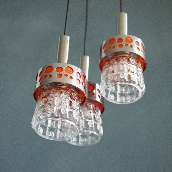 Image 1 of Lampada a sospensione Vintage Space Age Cascade attribuita a Massive