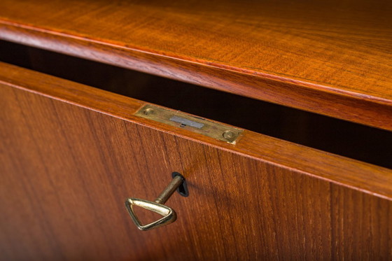 Image 1 of Grande bibliothèque vintage avec bar en teck par Heinrich Riestenpatt, 1960s