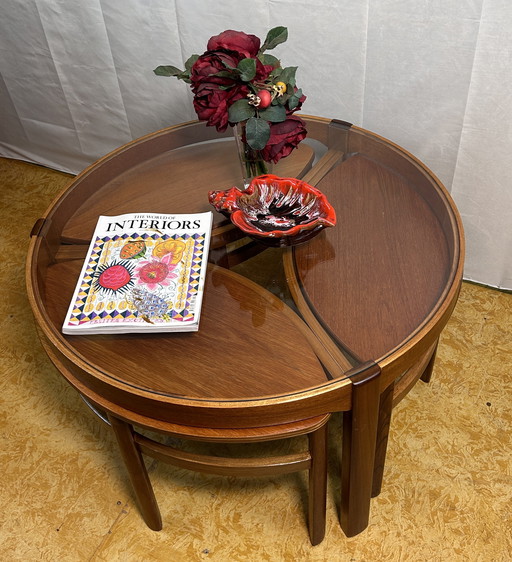 Mid Century Retro Vintage Teak Round Nathan Coffee Table Trinity 1960