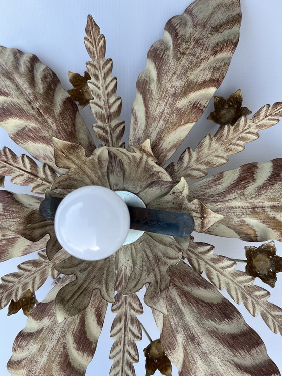Image 1 of plafonnier vintage italien fleur masca