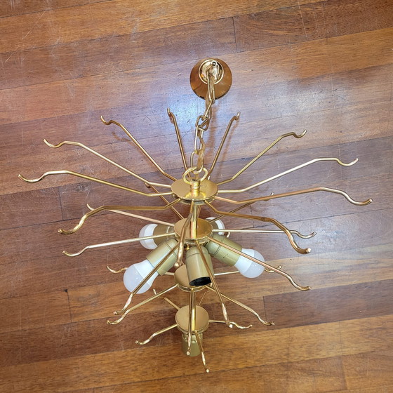 Image 1 of Lámpara de Techo / Chandelier, Mazzega, Cristal de Murano y Metal, 60’-70’s – Italia