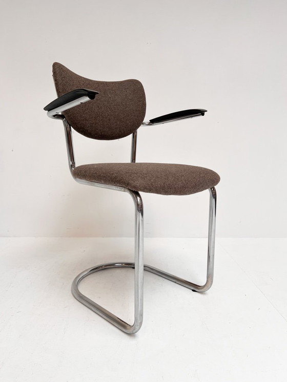 Image 1 of Juego de 4 sillas De Wit con estructura tubular retapizadas, años 60