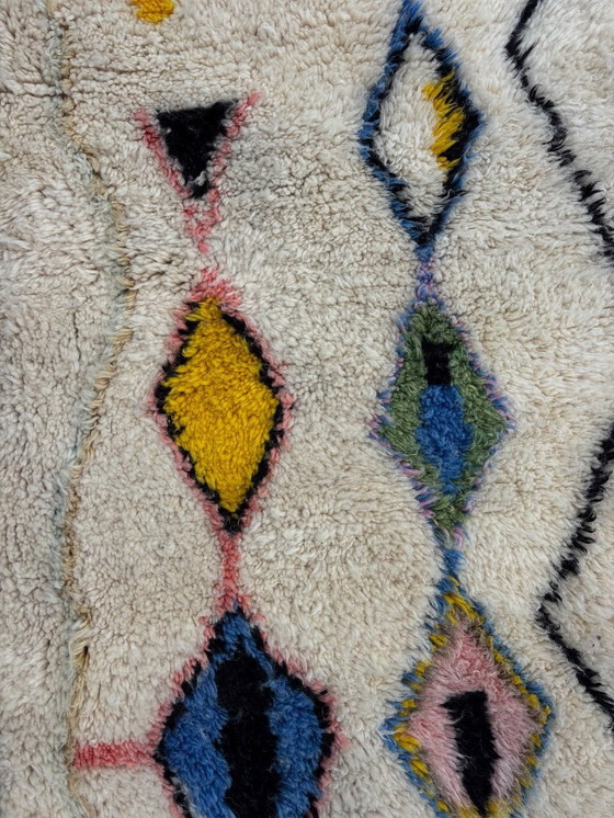 Image 1 of Authentischer Mrirt Marokkanischer Berber Wollteppich 200x300 cm - Handgewebter, Plüsch & Bunter Wollteppich