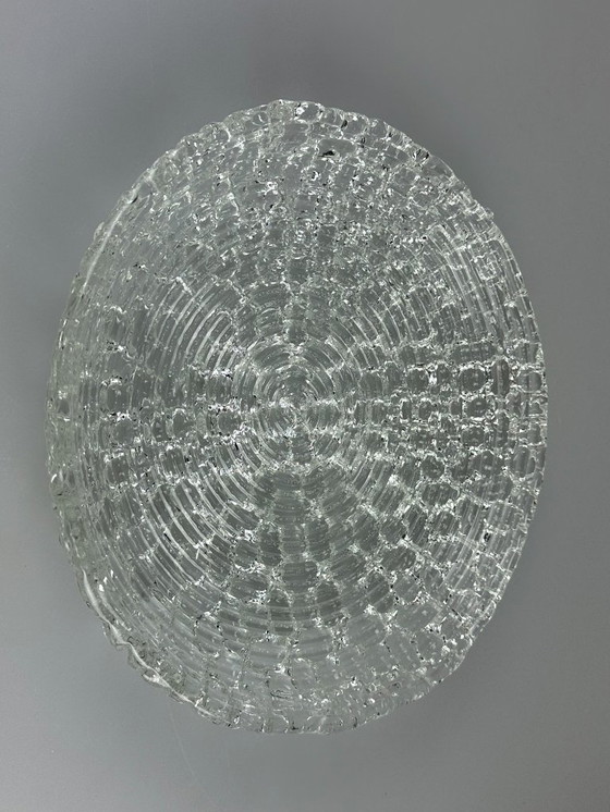Image 1 of 60s 70s Lamp Plafoniere Inbouw Ijsglas Space Age Design
