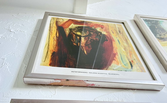 Image 1 of Peter Brandes – 4 gerahmte Kunstdrucke | Galerie Moderne Silkeborg | Dänemark