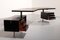 T96 directiehoekbureau in zwart gelakt hout, ontworpen door Osvaldo Borsani voor Tecno, jaren 1950. – Leather (photo 2 of 17)