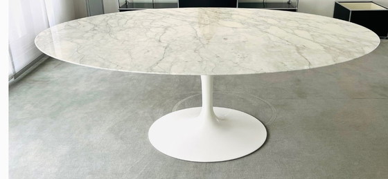 Image 1 of Oggetto del desiderio Tavolo ovale in marmo preferito, Piatto ovale Tulip 198x121 Mramor CALACATTA