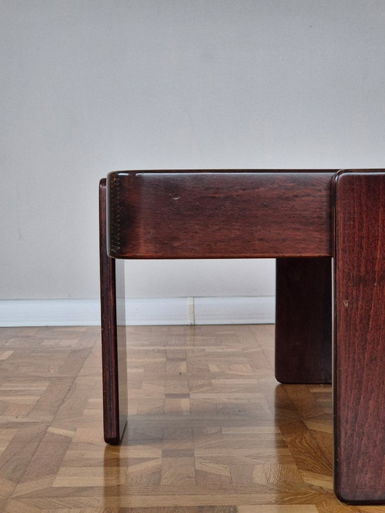 Image 1 of Vintage Italiaanse bijzettafels van Gianfranco Frattini voor Cassina, set van 3.