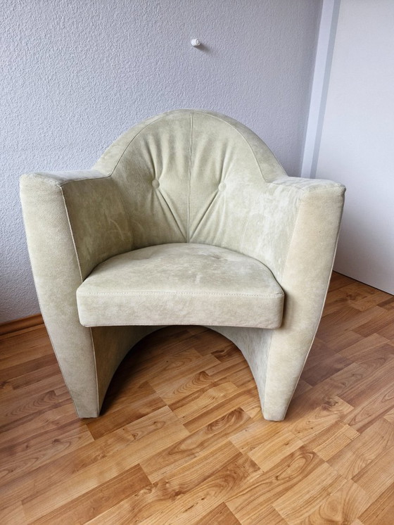 Image 1 of 2 fauteuils Leolux Carabas avec repose-pieds