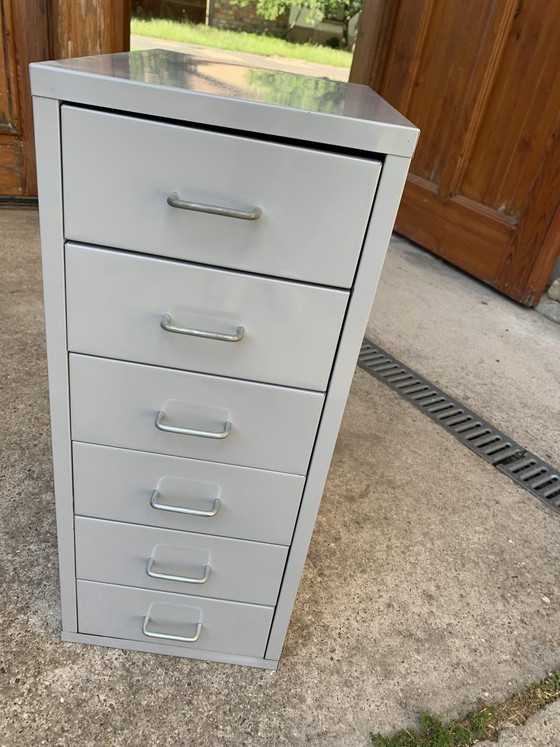 Industrial Grey Metal Chest of Drawers, 1980s – Industrieel (photo 4 of 7)