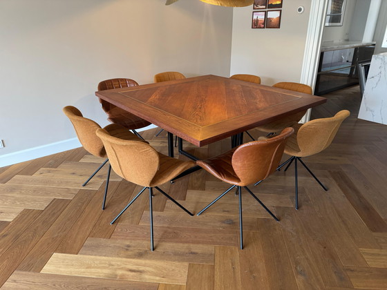 Image 1 of Mesa de comedor roble y latón