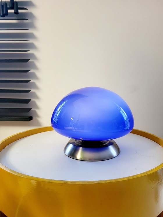 Image 1 of Mushroom Lamp, Blue, Linhai Junis