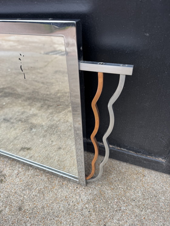 Image 1 of Art Deco chromen spiegel