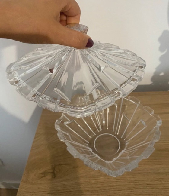 Image 1 of Crystal bonbonniere with lid