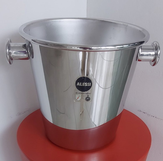 Image 1 of Alessi Ettore Sottsass Refroidisseur à vin et champagne 5052, 0,7 L en acier inoxydable