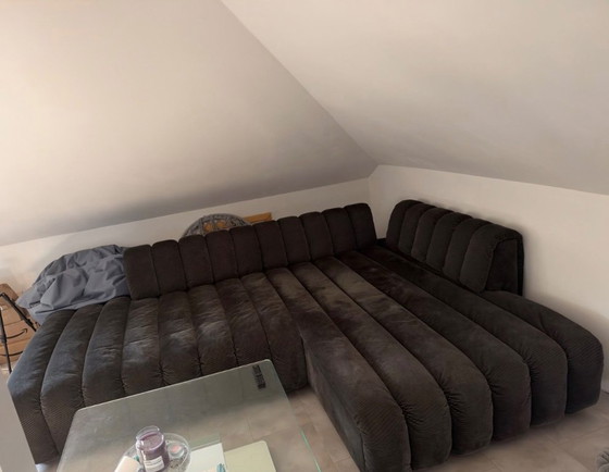 Bretz Moonraft Sofa Anthracite Jacquard Velour, Corner sofas, Textile, Grey, Modern (photo 3 of 5)