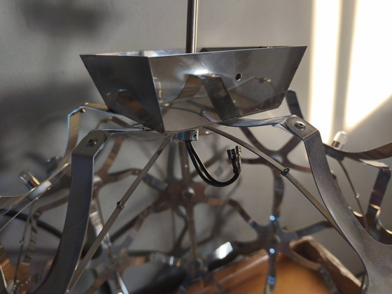 Fußballlampe von Hein Piet Eek – Piet Hein Eek, Pendelleuchten, Metal, polished steel (photo 5 of 6)
