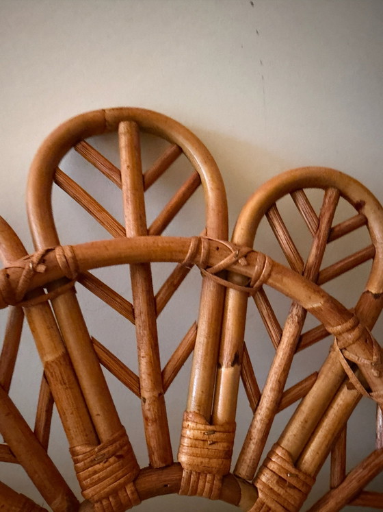 Tavolino portapiante vintage in rattan, Oggetti decorativi, Marrone (foto 2 di 5)