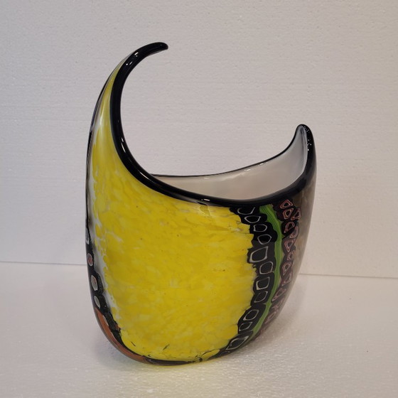 Image 1 of Millefiori half-moon decorative centerpiece, Murano glass, 90's - Italy