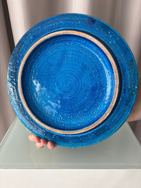 Ceramic bowl, blue, Bitossi, Vintage (photo 5 of 12)