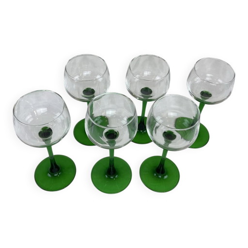 6 grüne Stielgläser Luminarc