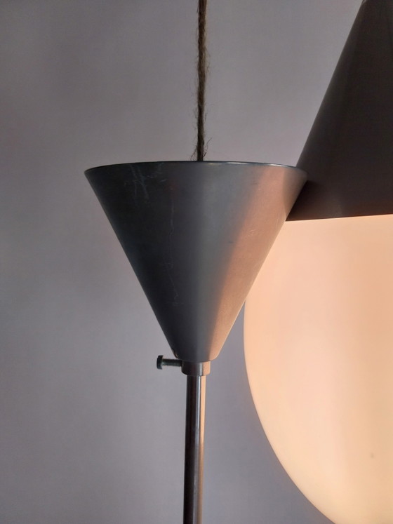 1 x Set Giso Drop Lamps in Opal White 1970s – Pendant lamps, Glass, Metal, Vintage (photo 5 of 8)
