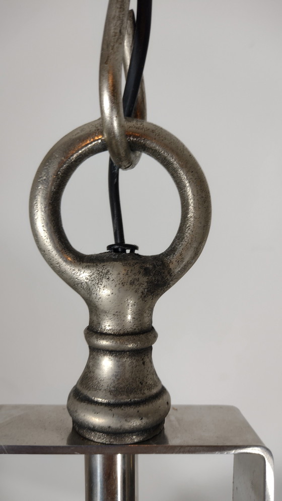 Image 1 of Lampada a sospensione in metallo pesante colore nichel