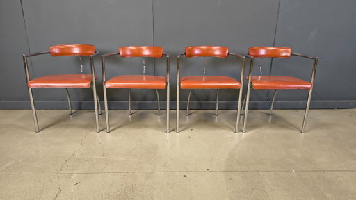 Postmodern dining chairs by Segis Italy, 1980s